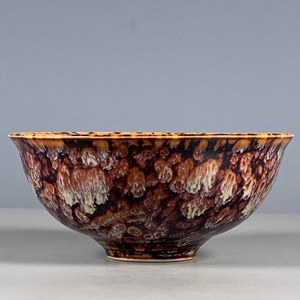 古董老物件真品建窑建盏窑变釉单杯主人杯全品 古玩收藏旧货