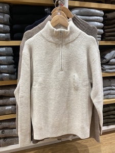 优衣库 男装 souffle yarn半拉链针织衫(长袖) 438780 uniqlo