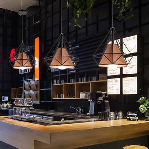 店铺灯快餐店吊灯灯饰铁艺吊灯复式楼烧烤店门厅酒馆欧式复古灯具