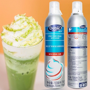 debic迪比克奶油喷射淡奶油罐装700ml*6即食免打发喷雾动物稀奶油