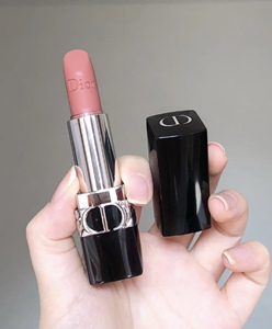 新款现货dior/迪奥烈焰蓝金口红保湿滋润100#肉桂杏仁奶茶色