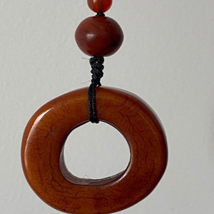 复古民族风保真西藏老牦牛骨圈子男女情侣吊牌吊坠平安扣手把件