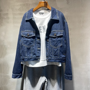国内品牌麦寻女装代购nnza3005复古蓝牛仔休闲外套