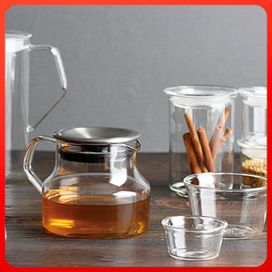 利快日本进口高硼硅耐热玻璃茶壶日式透明茶具泡茶茶水分离过滤器