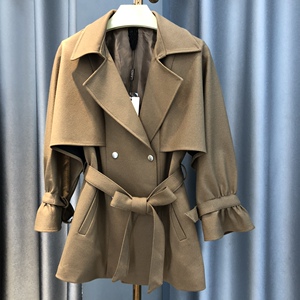乐艾妮15新款风衣外套女装2021年春秋气质流行修身显瘦中长款大衣