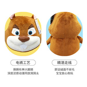 熊出没之玩具怪1洞洞幺毛绒公仔兽计男划熊大二光头熊强玩偶女生