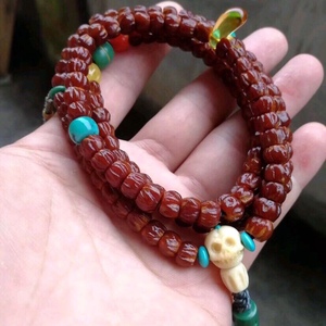 西藏热振寺百香籽精抛原籽菩提迷你柏香籽百香子108颗手串41人付款19