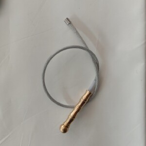 纯黄铜手柄钢丝绳鞭车载车用防身户外运动防狗咬