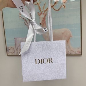 迪奥dior 口红香水手提袋正品专柜袋子原装香水礼盒包装袋蝴蝶结