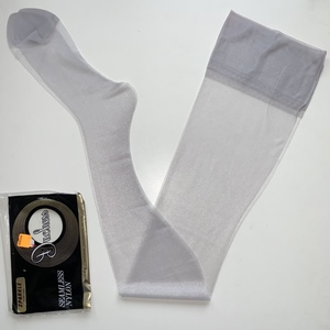 5码腿长83cm网纹珠光传统进口古董无弹力尼龙丝袜长筒袜超薄l4