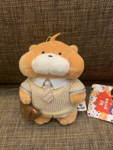 llj夹机占正版gon旱獭开学季獭去上学系列毛绒挂件现货满百包邮