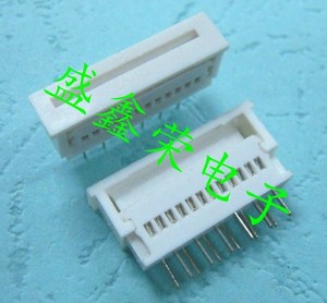 FFC连接器 FPC软排线插座 间距1.25mm 12P 立式直插错位脚带锁扣