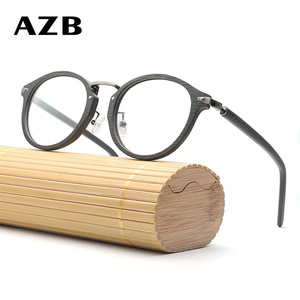 AZB品牌新款复古圆形眼镜框 仿木纹板材圆框男女框架眼镜架BC06