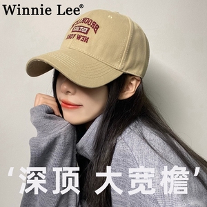 Winnie Lee深顶鸭舌帽女加深大宽檐棒球帽子显脸小大头围夏季男士