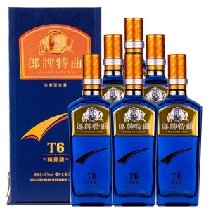 【原厂正品】郎牌特曲t6精英版42度500ml*6瓶国产酒 郎酒t6精英版