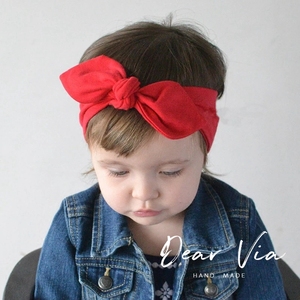 红色蝴蝶结婴儿发带韩国公主新生儿宝宝儿童夏季满月百天欧美头饰