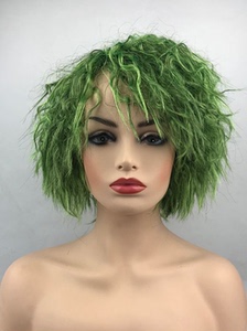 黑暗骑士蝙蝠侠小丑 cos蝙蝠侠joker高绿色玉米烫短发cosplay假发