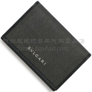 日本代购直邮 bvlgari/宝格丽 正品男士帆布牛皮卡包名片夹32588