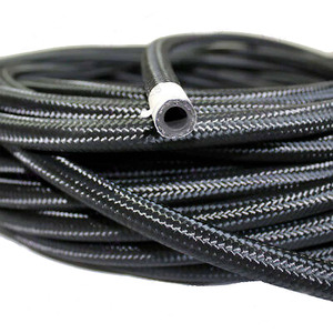 AN4-AN20黑色尼龙线钢丝编织油管，不锈钢丝双层编织油管新品推荐