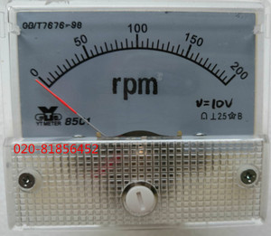 直流转分表转速表85C1-200rpm  r/min DC10V  GB/T7676-98