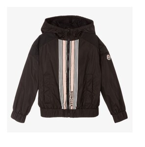 欧洲代购22春秋moncler蒙口女童风衣夹克休闲短款连帽拉链外套新