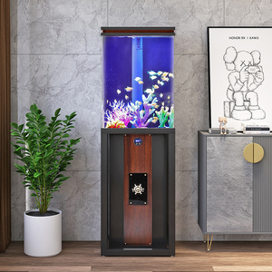 海丽雅客厅小型亚克力金鱼缸家用方形生态底滤个性美式水族箱