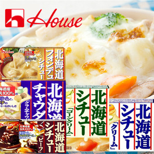 *包邮 日本人气HOUSE好侍浓北海道芝士奶油炖菜浓汤白咖喱块炖牛