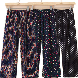 中老年人造棉裤子绵绸夏季衣服女裤婆婆奶奶妈妈睡裤休闲裤女裤