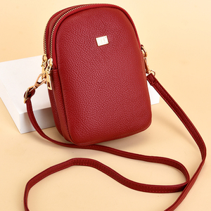 2021新款手机包斜挎包竖款手机袋女士单肩软皮迷你小包百搭零钱包