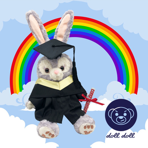 毕业公仔学士服博士duffy兔子可爱毛绒玩具玩偶布娃娃可添加刺绣