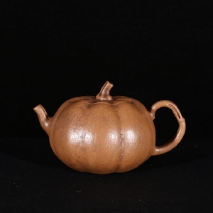 紫砂老壶陈鸣远全手工台湾回流壶小品明清代名家独孔老段泥南瓜壶