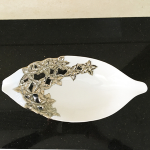 特价陶瓷镀银水果碗 家居工艺品装饰品 装饰器皿 送人自用精品