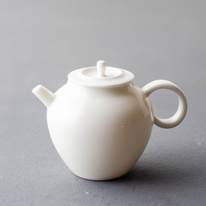 水滴壶+方形壶德化白瓷泡茶壶陶瓷单个中式功夫茶具家用小瓷壶