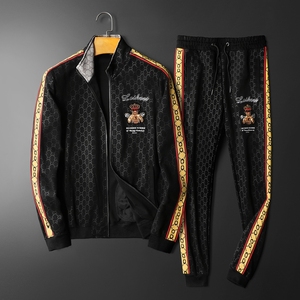 古驰古奇酷奇男士休闲运动套装2020秋季新款小蜜蜂高端卫衣两件套