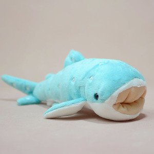 外贸尾单出口日本冲绳水族馆毛绒玩具超柔蓝色鲸鲨公仔
