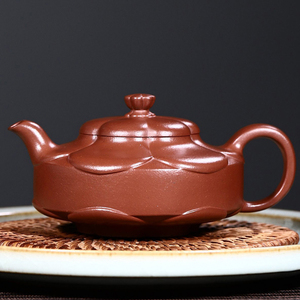 宜兴紫砂壶顾国工纯手工原矿底槽清菱花周盘250cc收藏自用送礼佳