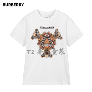 欧洲代购 burberry博柏利童装 经典logo小熊男女童亲子上衣t恤