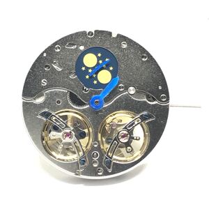 手表配件 全新国产机械机芯 双摆轮机芯 12点位月相 日历指针机芯