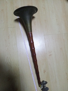 老唢呐黄铜喇叭大唢呐 老乐器收藏 铜喇叭铜碗唢呐 硬木杆老唢呐