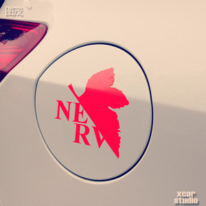 福音战士nerv枫叶标志油箱贴纸防水反光贴纸 eva贴纸明日香