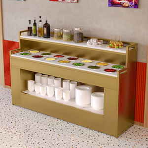 调料台商用自助餐调味小料台定制蘸料柜火锅饭店餐厅麻辣烫酱料柜