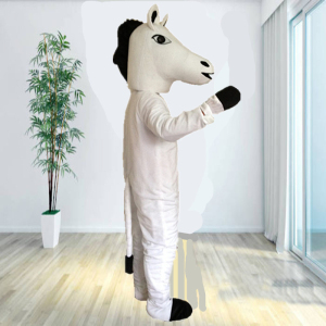 白龙马卡通人偶服装宣传表演斑马动漫人物头套粽马人穿玩偶白色马