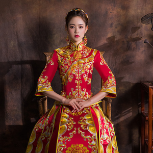 秀禾服新娘2018新款夏季中式礼服古代婚纱和服结婚敬酒服古装嫁衣