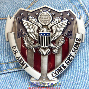 美国特种部队军队 美军徽章腰带扣 空军 海军陆战队 古银皮带扣