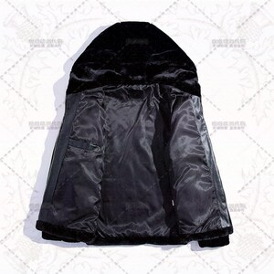 lv貂皮大衣男冬仿皮草水貂毛网红外套韩版休闲连帽貂绒大码仿獭兔