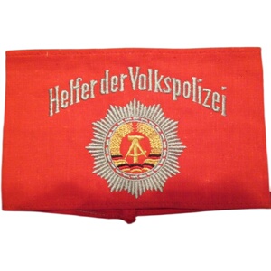 保真民主德国 东德 辅助警察刺绣袖标