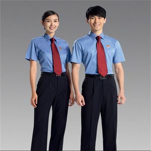 定做检察院制服男女夏装短袖蓝色长袖白色衬衣西装夏裤服装套装