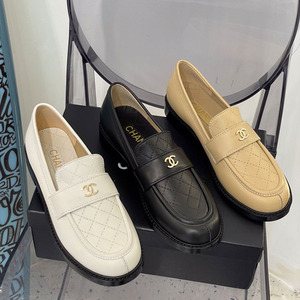 代购正品chanel香奈儿女鞋2021秋季新款低跟平底乐福鞋时尚单鞋