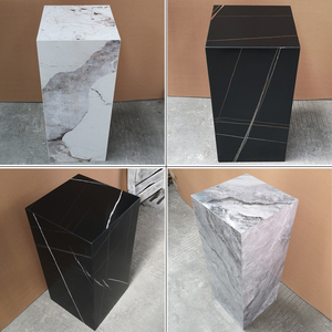 玄关落地酒店轻奢艺术品大理石岩板落地客厅雕塑底座基座摆件展示