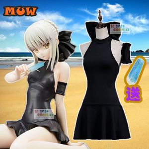 fate吾王黑saber 泳衣泳装 cos死库水cos动漫服装女(此款无胸垫)